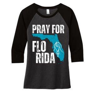 Pray For Florida Tampa Pray For Floridians Hurricane Milton Florida Strong Women's Tri-Blend 3/4-Sleeve Raglan Shirt