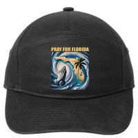 Pray For Florida Florida Strong Usa Flag Florida Map 7-Panel Snapback Hat