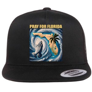 Pray For Florida Florida Strong Usa Flag Florida Map Flat Bill Trucker Hat