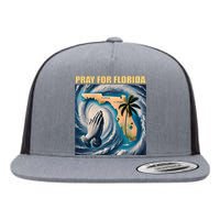 Pray For Florida Florida Strong Usa Flag Florida Map Flat Bill Trucker Hat