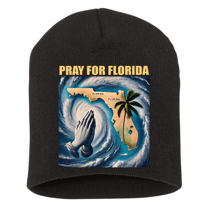 Pray For Florida Florida Strong Usa Flag Florida Map Short Acrylic Beanie