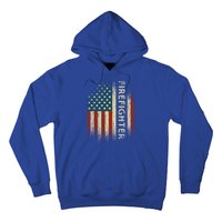 Patriotic Firefighter Funny Gift American Usa Flag Funny Fire Gift Hoodie