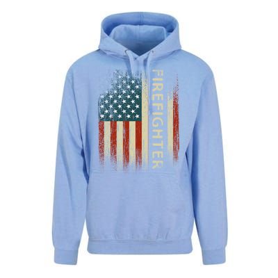 Patriotic Firefighter Funny Gift American Usa Flag Funny Fire Gift Unisex Surf Hoodie