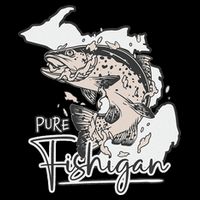 Pure Fishigan Fisherman State Of Michigan Fishing Wool Snapback Cap