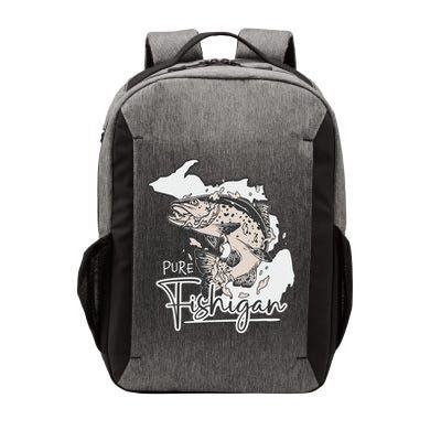 Pure Fishigan Fisherman State Of Michigan Fishing Vector Backpack