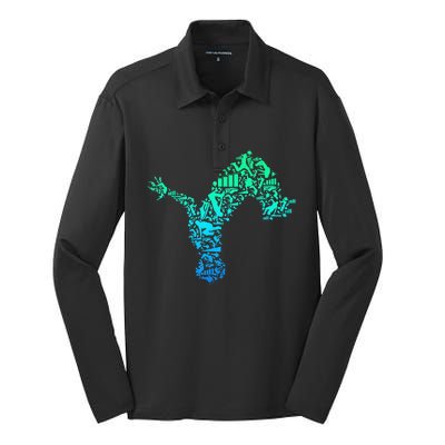 Parkour Freerunner Freerunning Traceur Silk Touch Performance Long Sleeve Polo