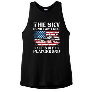 Pilot Funny Flying Aviation Ladies PosiCharge Tri-Blend Wicking Tank