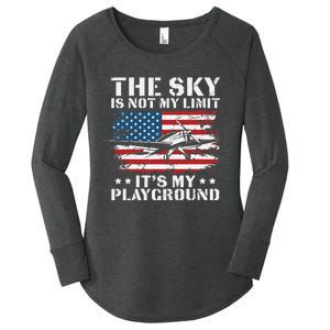 Pilot Funny Flying Aviation Women's Perfect Tri Tunic Long Sleeve Shirt