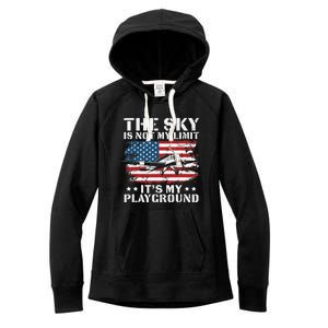 Pilot Funny Flying Aviation Women's Fleece Hoodie