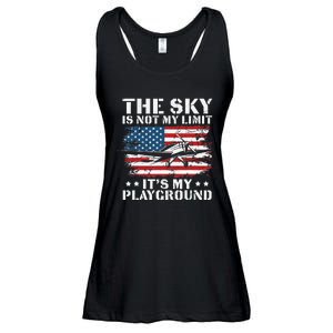 Pilot Funny Flying Aviation Ladies Essential Flowy Tank