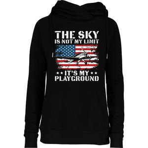 Pilot Funny Flying Aviation Womens Funnel Neck Pullover Hood