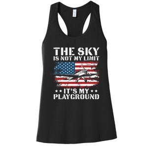 Pilot Funny Flying Aviation Women's Racerback Tank