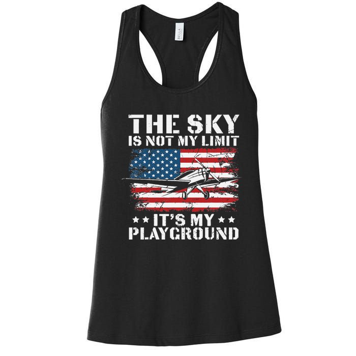 Pilot Funny Flying Aviation Women's Racerback Tank