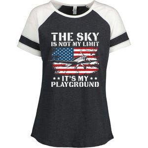 Pilot Funny Flying Aviation Enza Ladies Jersey Colorblock Tee