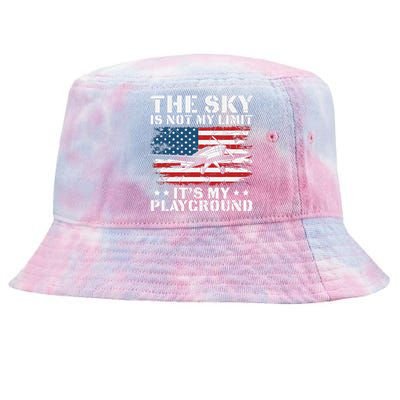 Pilot Funny Flying Aviation Tie-Dyed Bucket Hat