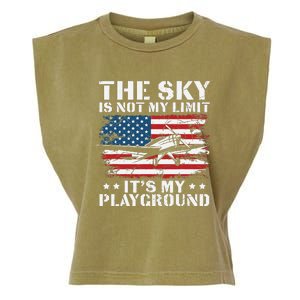 Pilot Funny Flying Aviation Garment-Dyed Women's Muscle Tee