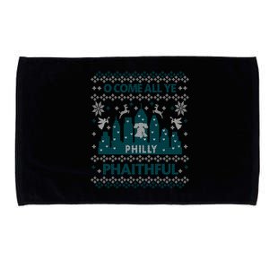 Philly Faithful Funny Philadelphia Philly Fan Ugly Christmas Microfiber Hand Towel