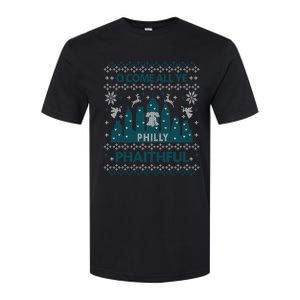 Philly Faithful Funny Philadelphia Philly Fan Ugly Christmas Softstyle CVC T-Shirt