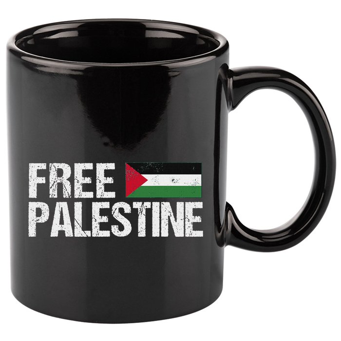 Palestine Flag Free Palestine 11oz C Handle Ceramic Mug