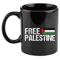 Palestine Flag Free Palestine 11oz C Handle Ceramic Mug