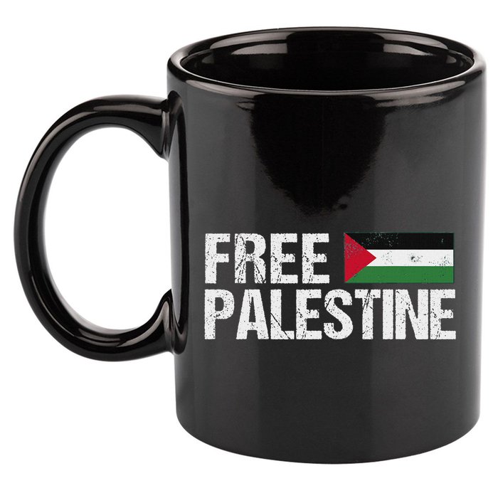 Palestine Flag Free Palestine 11oz C Handle Ceramic Mug