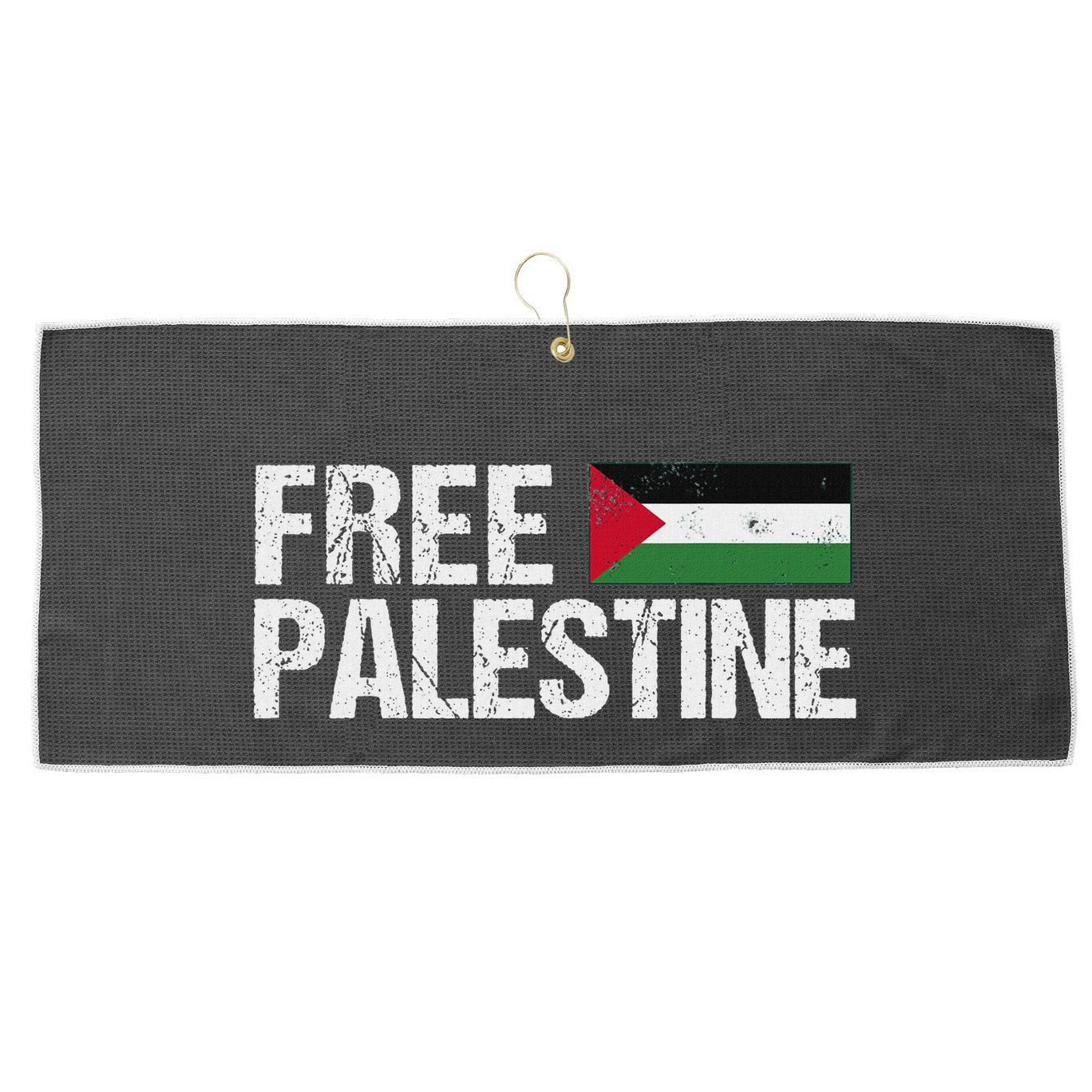 Palestine Flag Free Palestine Large Microfiber Waffle Golf Towel