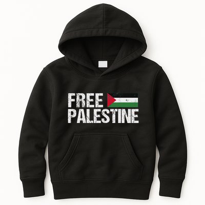 Palestine Flag Free Palestine Kids Hoodie