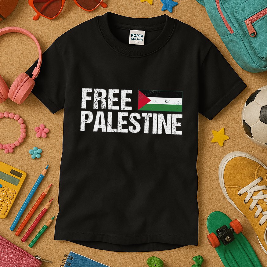 Palestine Flag Free Palestine Kids T-Shirt