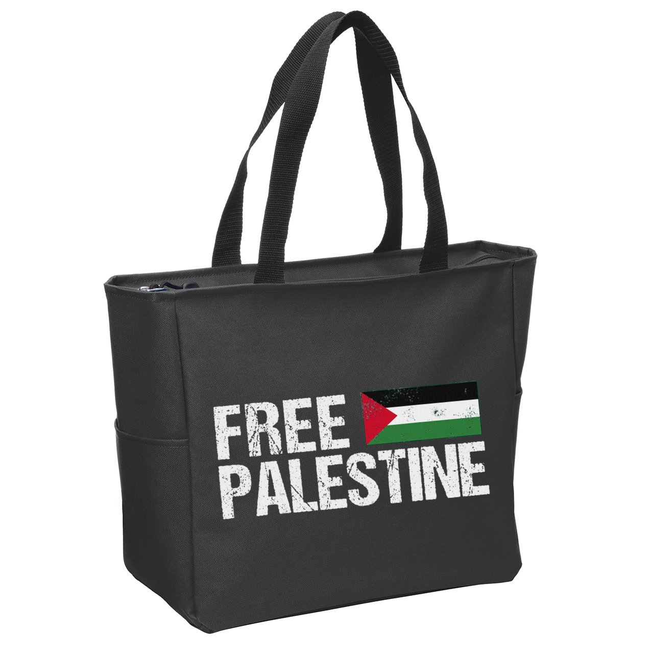 Palestine Flag Free Palestine Zip Tote Bag