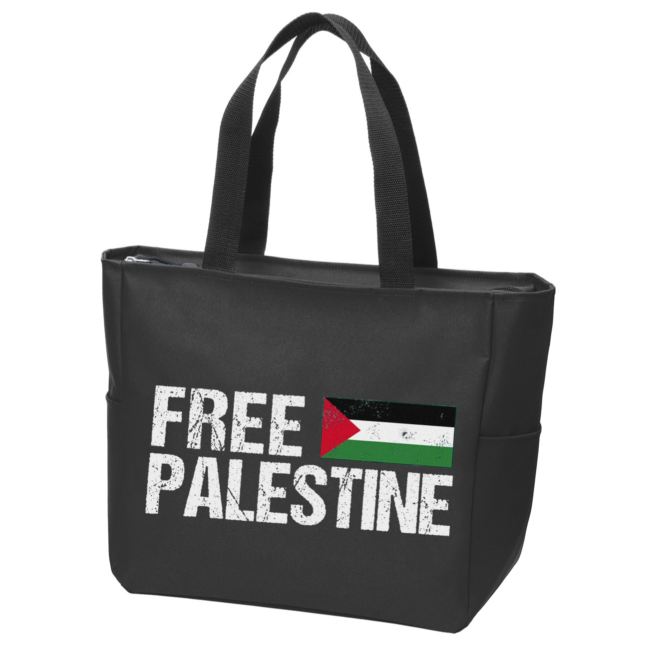 Palestine Flag Free Palestine Zip Tote Bag