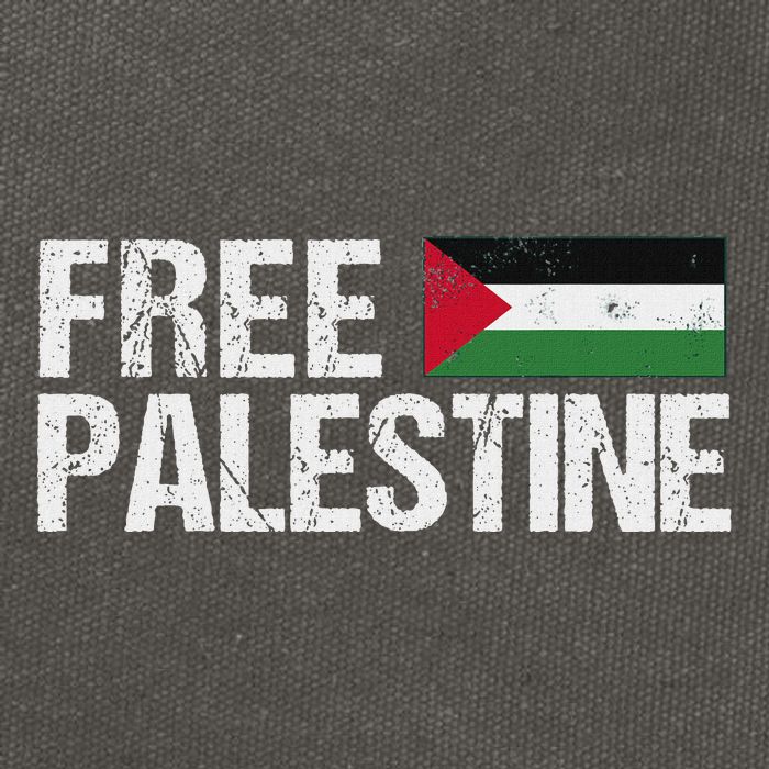 Palestine Flag Free Palestine Cotton Canvas Backpack