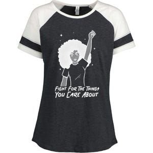 Protest Fight For The Things You Care About Gift Enza Ladies Jersey Colorblock Tee