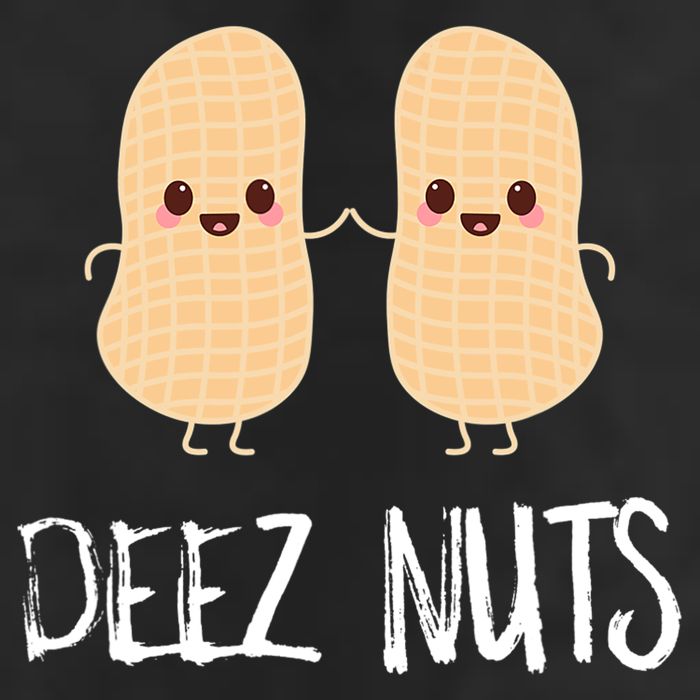 Peanut Food Funny Kawaii Cute Meme Deez Nuts Joke Gift 7 Panel Mesh Trucker Snapback Hat