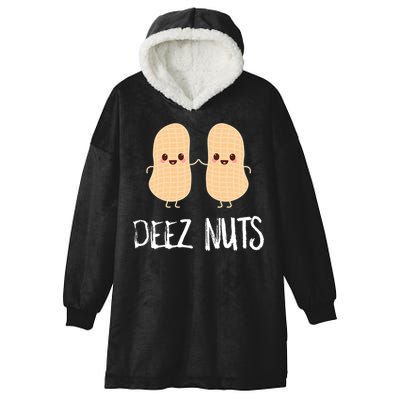 Peanut Food Funny Kawaii Cute Meme Deez Nuts Joke Gift Hooded Wearable Blanket