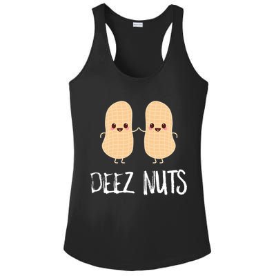 Peanut Food Funny Kawaii Cute Meme Deez Nuts Joke Gift Ladies PosiCharge Competitor Racerback Tank