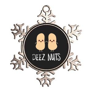 Peanut Food Funny Kawaii Cute Meme Deez Nuts Joke Gift Metallic Star Ornament