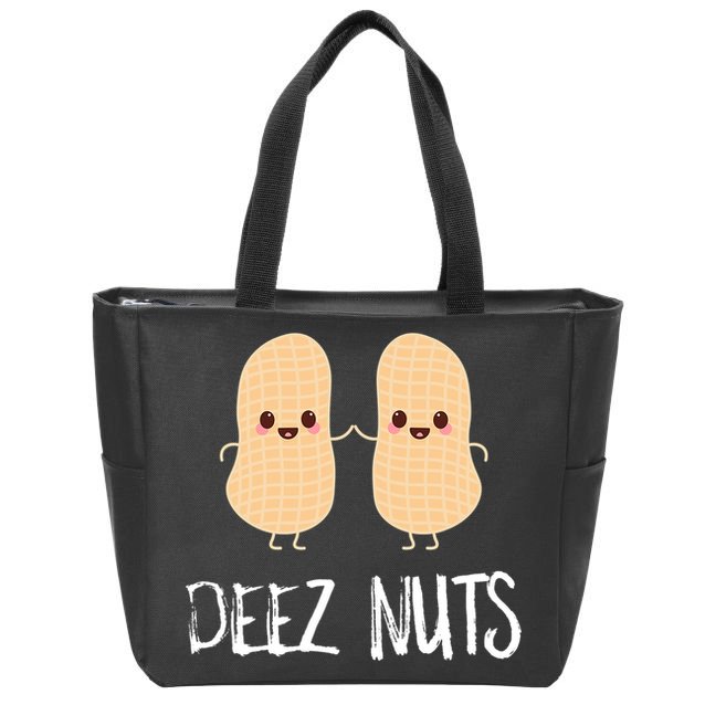 Peanut Food Funny Kawaii Cute Meme Deez Nuts Joke Gift Zip Tote Bag