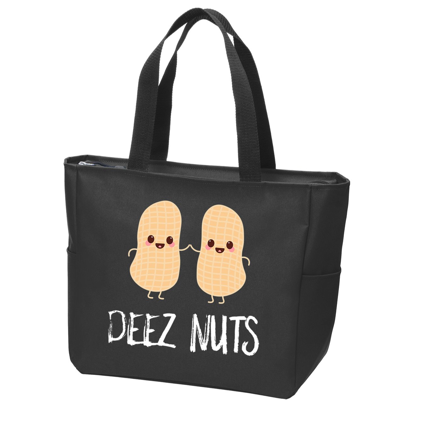 Peanut Food Funny Kawaii Cute Meme Deez Nuts Joke Gift Zip Tote Bag