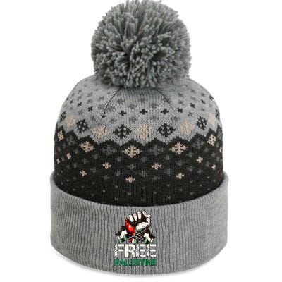 Palestine Flag Free Palestine Save Gaza Strip The Baniff Cuffed Pom Beanie