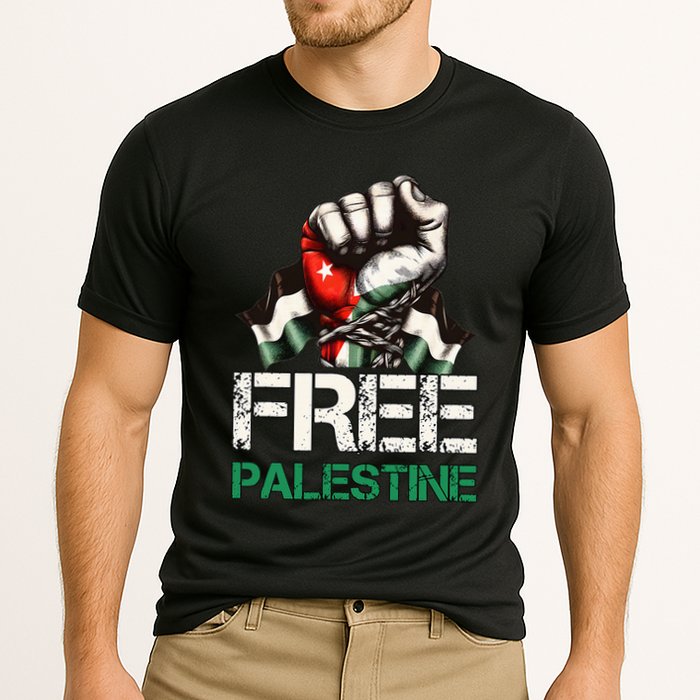 Palestine Flag Free Palestine Save Gaza Strip Cooling Performance Crew T-Shirt
