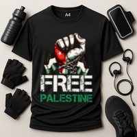Palestine Flag Free Palestine Save Gaza Strip Cooling Performance Crew T-Shirt