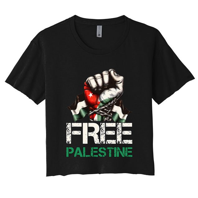 Palestine Flag Free Palestine Save Gaza Strip Crop Top