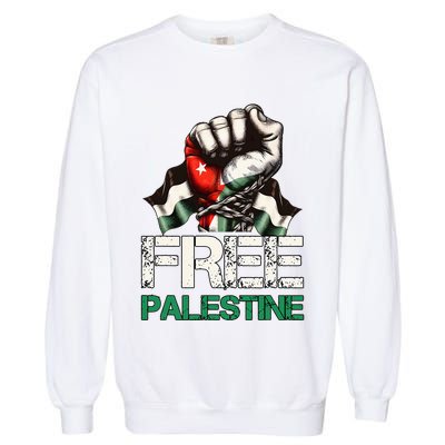 Palestine Flag Free Palestine Save Gaza Strip Garment-Dyed Sweatshirt