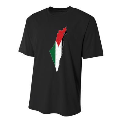 Palestine Flag Free Palestine Gift Youth Performance Sprint T-Shirt