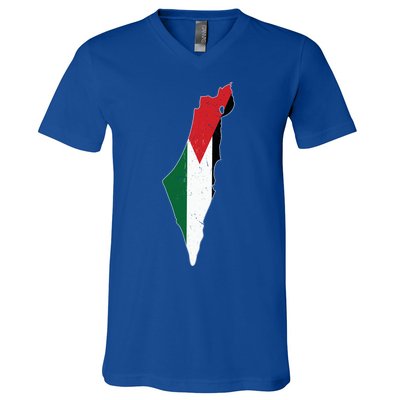 Palestine Flag Free Palestine Gift V-Neck T-Shirt