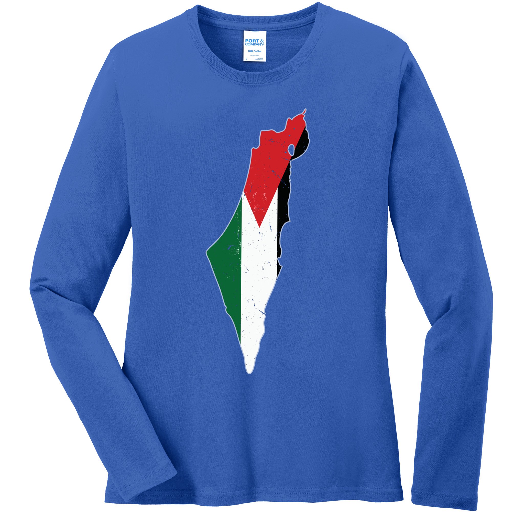 Palestine Flag Free Palestine Gift Ladies Long Sleeve Shirt