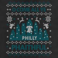 Philly Faithful Funny Philadelphia Philly Fan Ugly Christmas 7 Panel Mesh Trucker Snapback Hat