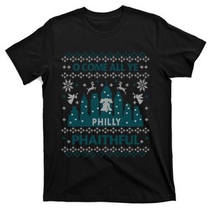 Philly Faithful Funny Philadelphia Philly Fan Ugly Christmas T-Shirt