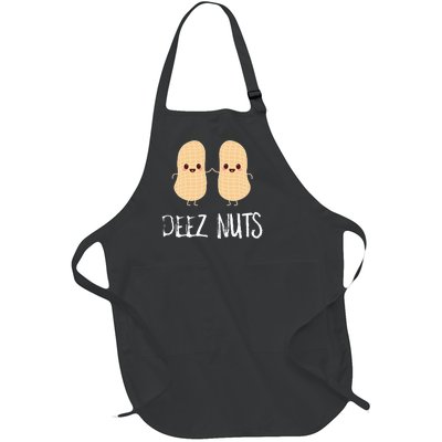 Peanut Food Funny Kawaii Cute Meme Deez Nuts Joke Gift Full-Length Apron With Pockets