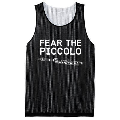 Piccolo Flute Fear The Piccolo Flutist Mesh Reversible Basketball Jersey Tank